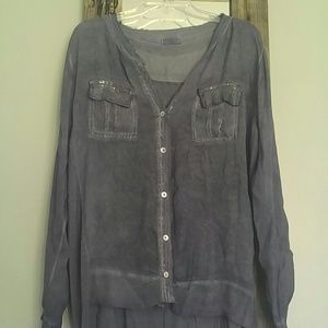 Femme Fatale Long Sleeve Sheer Blouse